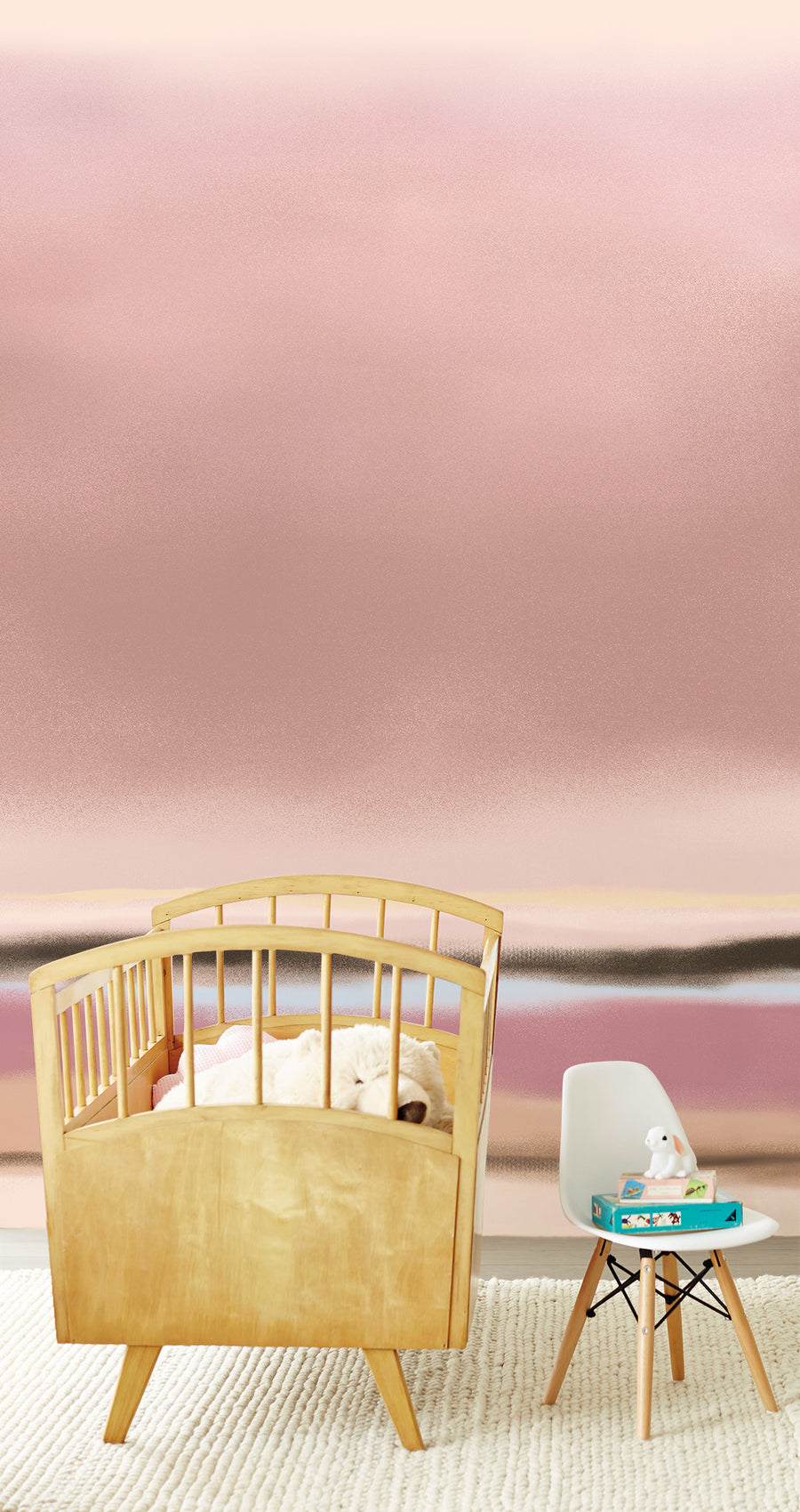 Landscape Dusky Pink Mural