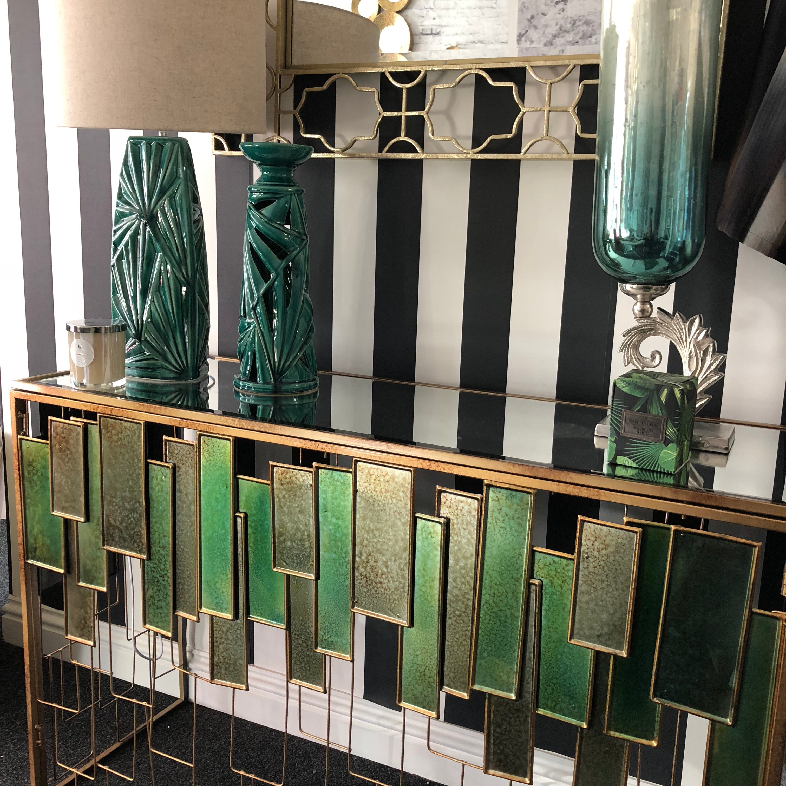 Emerald green console table online