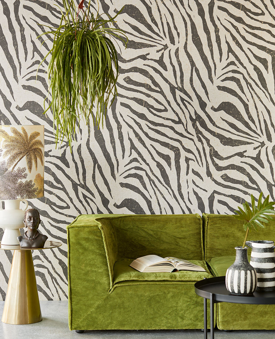 Zebrano Black White Mural