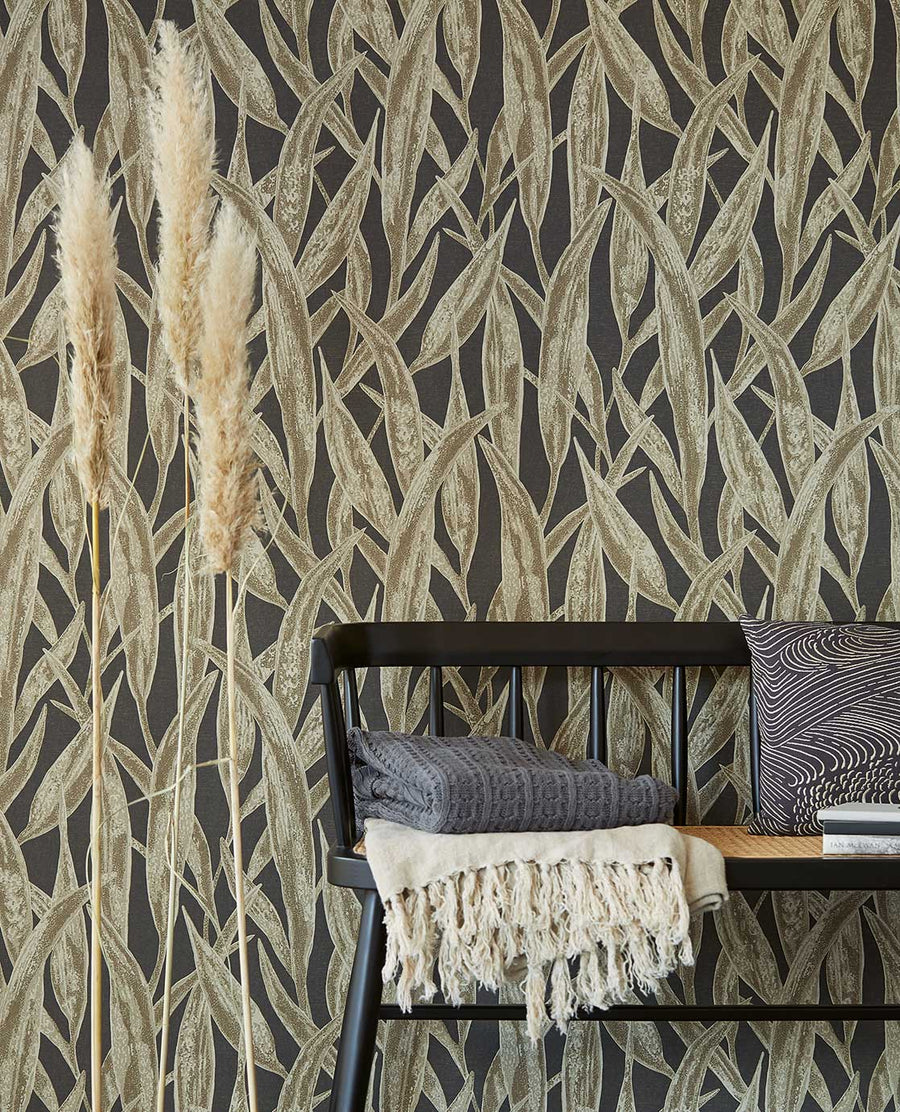Tara Leaf Wheat Wallpaper