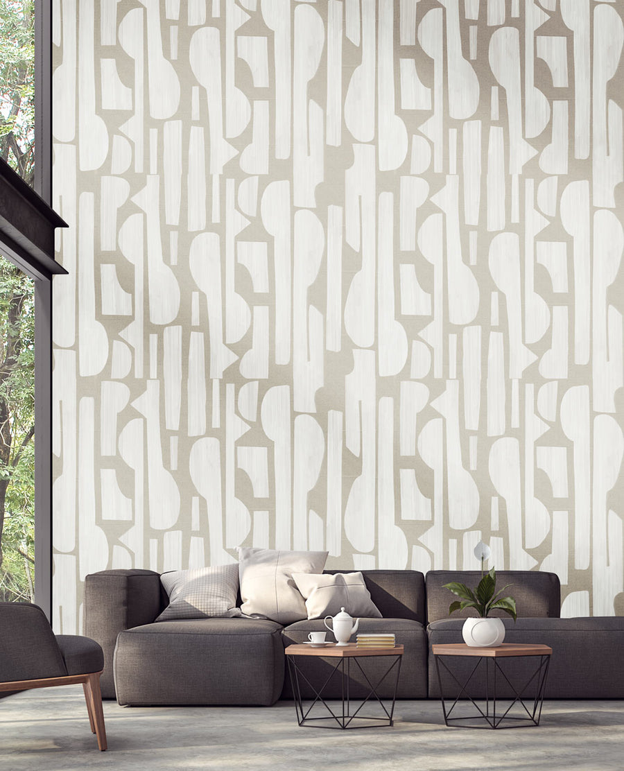 Tapestry Bold Ivory Mural