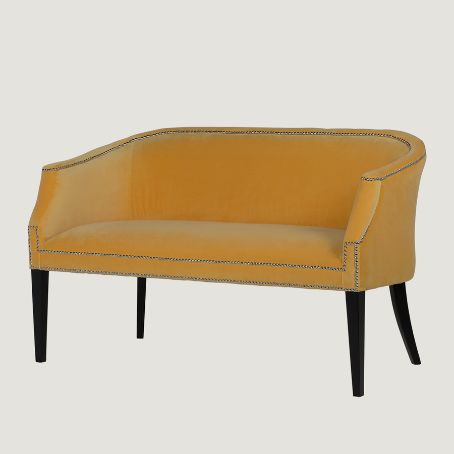 Jasmine Mustard Velvet Bench Sofa