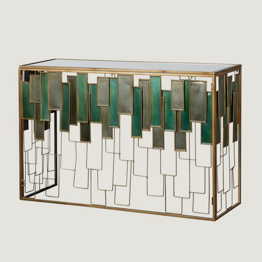 Misty Glass panel console table