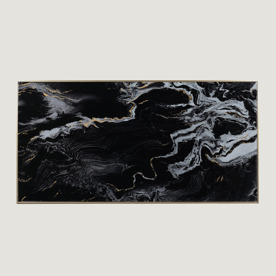 Marblelous Large Black Luxe Print