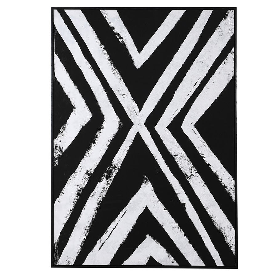 Doba Black White Abstract Canvas