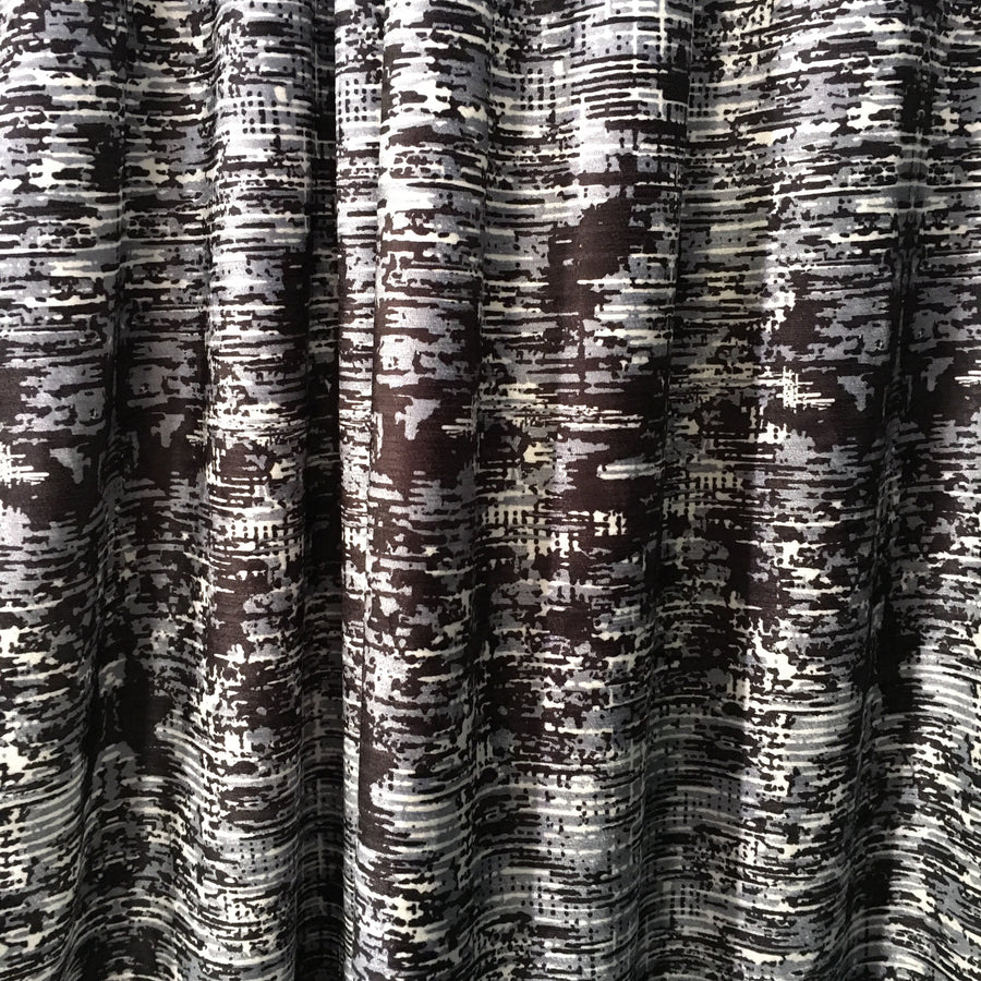 wired black velvet fabric curtain