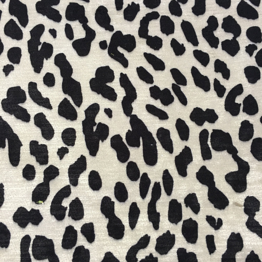 Ivory Kara  Faux Leopard Velvet