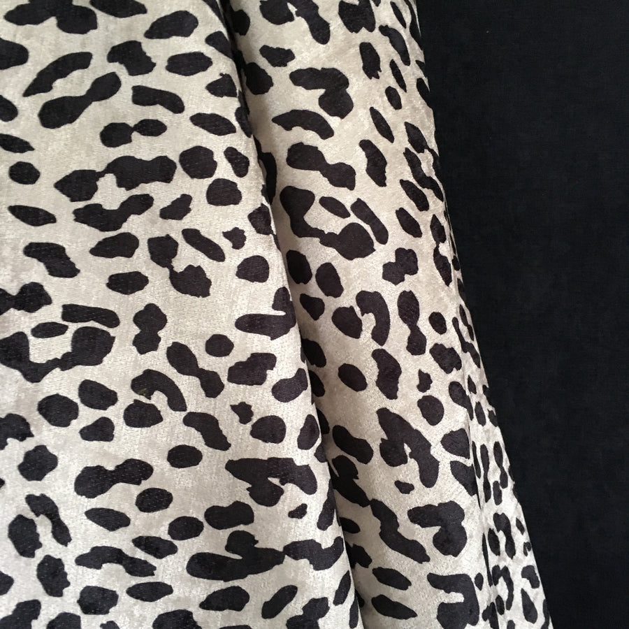 Ivory Kara  Faux Leopard Velvet