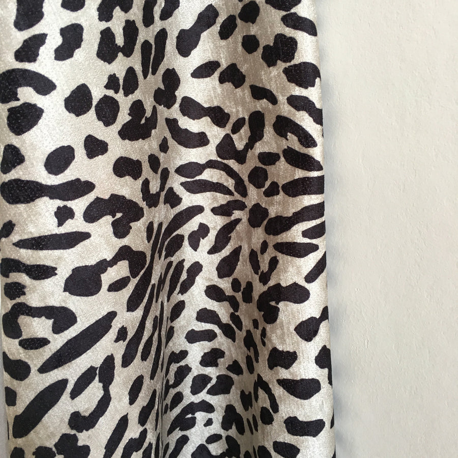 Ivory Kara  Faux Leopard Velvet