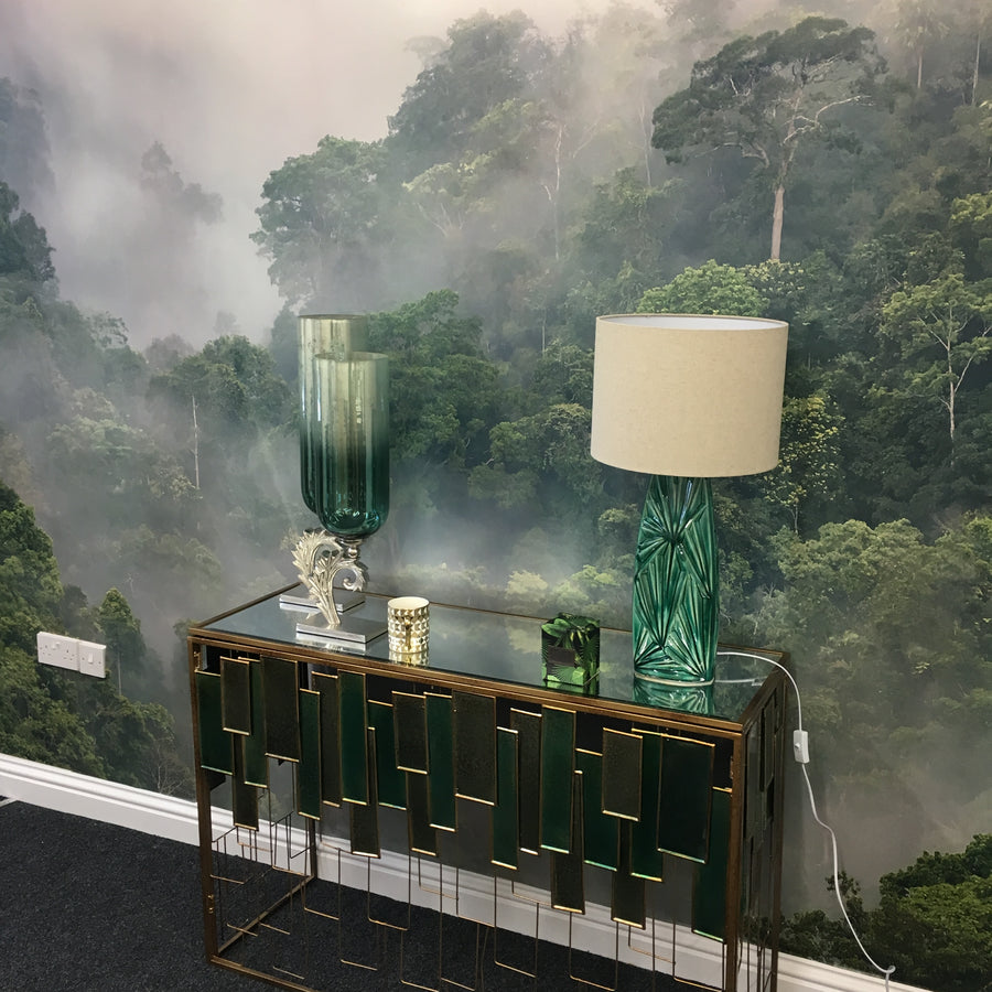 Misty Glass panel console table