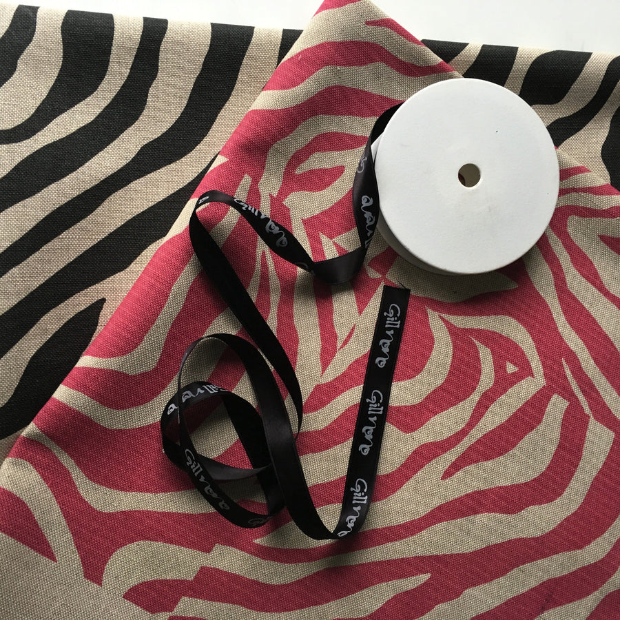 Zebrano Check Pink Linen Fabric