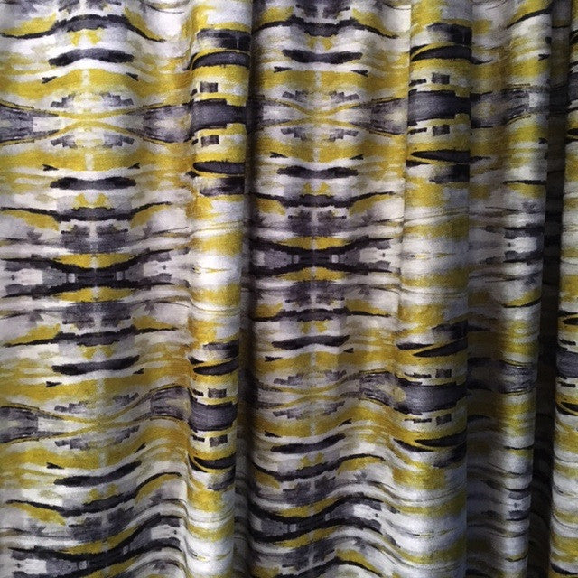 Sonic Yellow Velvet Fabric as Curtain
