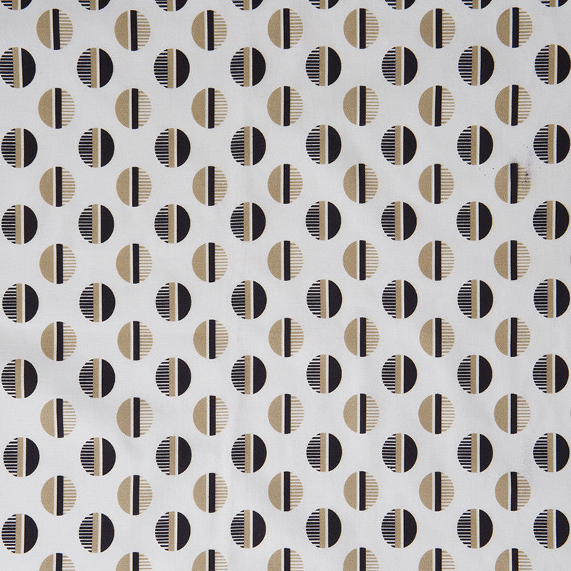 Dotty Caramel Linen Fabric